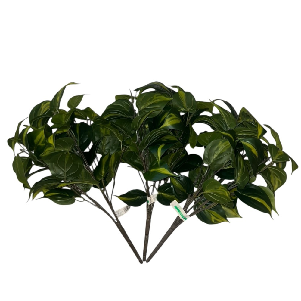 NWT Ashland Greenhouse Series Faux Green Foliage Bushes 3 Piece Discontinued